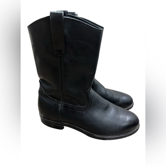 Red Wing Soft Black Leather Pull On Work Boots Pecos Men’s Size 8E USA B9 - Picture 3 of 9